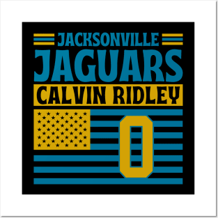 Jacksonville Jaguars Ridley 0 American Flag Football Posters and Art